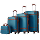 Hardshell Luggage Sets 4 Pieces 20" / 24" / 28" Luggages And Cosmetic Case Spinner Suitcase With Tsa Lock Lightweight by HouseOfZazla
