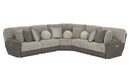 Rendezvous - 5 Piece Modular Sectional With 3 Reclining Seats - Umber by Unique Piece Furniture