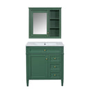 Bathroom Vanity With Top Sink, 2 Doors And 3 Drawers, Freestanding Set With Mirror Cabinet by HouseOfZazla