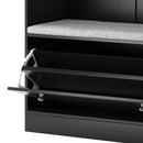 5-in-1 Entryway Bench with Coat Rack, Cushion and 3 Sturdy Hooks, 47.2" Wide Hall Tree with Shoe Storage Bench for Hallway, Entryway, Living Room