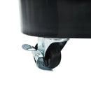 2-in-1 Square Nesting Coffee Table with Wheels & Drawers, Stackable Side Table with High Gloss Marble Grain Top, End Table Set with Brown Tempered Glass for Living Room, Black