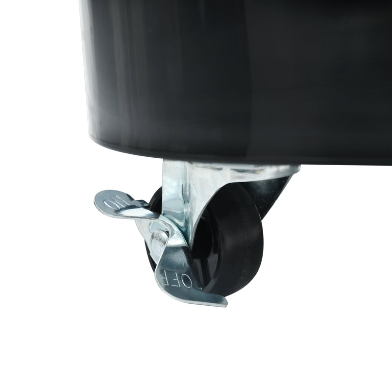 2-in-1 Square Nesting Coffee Table with Wheels & Drawers, Stackable Side Table with High Gloss Marble Grain Top, End Table Set with Brown Tempered Glass for Living Room, Black