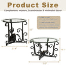 3 Piece Coffee Table Set With Tempered Glass Surface - Black by Unique Piece Furniture