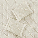7 Piece Tufted Comforter Set Ivory King