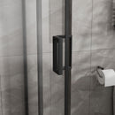Corner Shower Enclosure, Sliding Door - Matte Black by HouseOfZazla