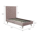 Crosby - Bed With Upholstered Headboard And Slats by HouseOfZazla