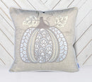 Lace Embroidered Pumpkin Throw Pillow – Set of 2