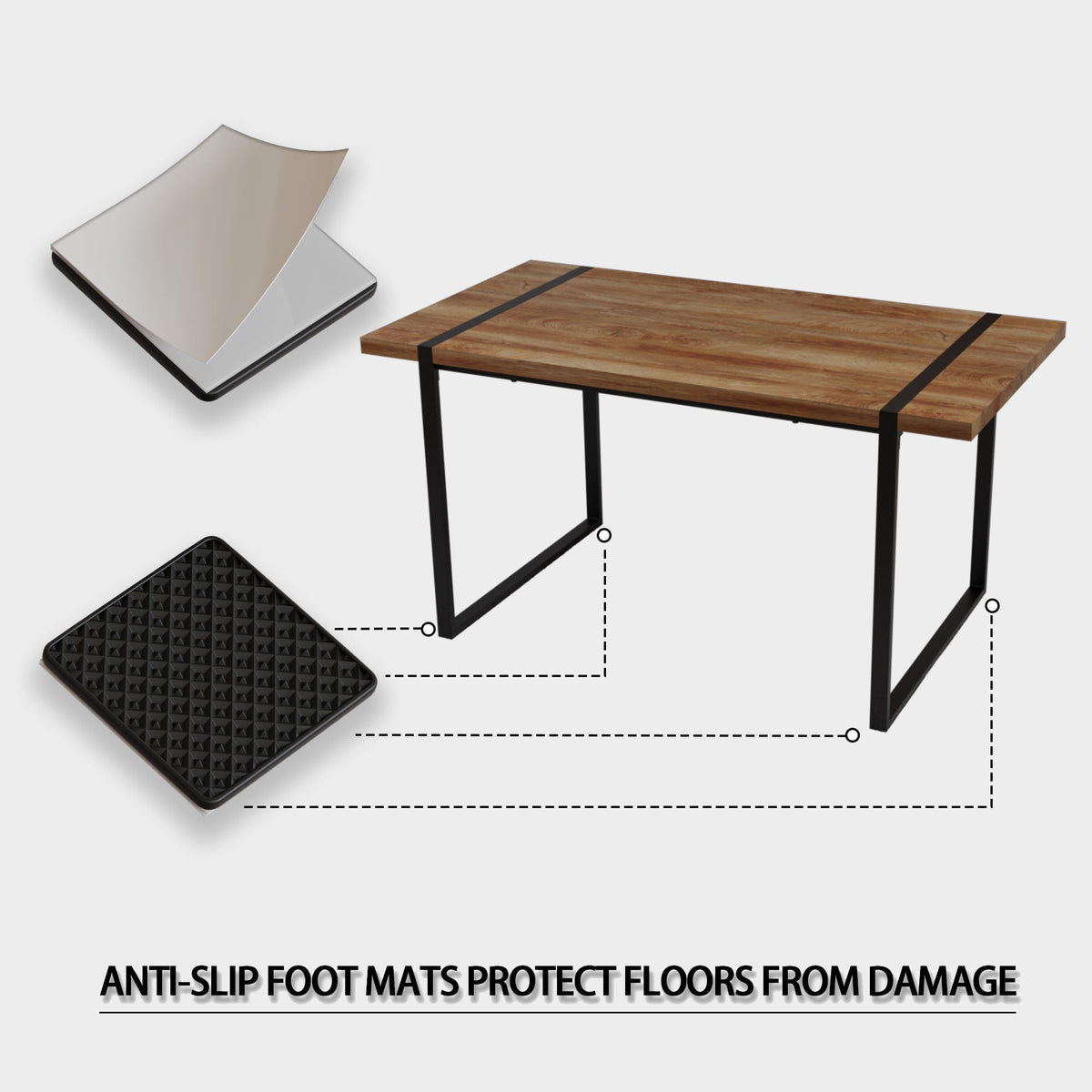 Rectangular Dining Table, 4 - 6 Person Capacity - Wood, photo 7 of 11