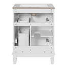 Bathroom Vanity With Sink, Compact Cabinet & 2 Drawers And Adjustable Shelf by HouseOfZazla