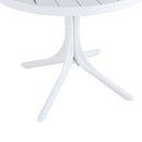Modern Round Table, Waterproof, UV Resistant And Durable - White by HouseOfZazla