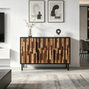 Farmhouse Rustic Sideboard With Straight Wood Pattern