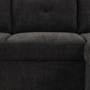 83.8" Reversible Sectional Pull-Out Sofa Bed L-Shaped Corner Sofa Couch with Storage Chaise, USB Ports, Power Sockets, Cup Holder for Living Room, Bedroom, Study, Black