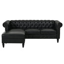 U-style 85" Modern 4-Seater L-Shaped Sectional Sofa with Storage Ottoman