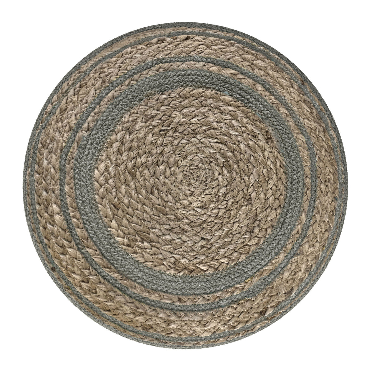 Serena - Handcrafted Round Braided Pouf, photo 5 of 11