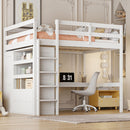 Loft Bed With Built In Wardrobe, Desk, Shelves And Drawers by Unique Piece Furniture