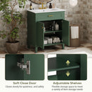 Bathroom Vanity With Ceramic Basin, Soft Close Door And Adjustable Shelves by HouseOfZazla