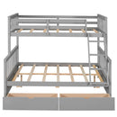 Bunk Bed With Ladders And 2 Storage Drawers