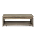 Conrad - Rectangular Lift Top Storage Cocktail Table With Casters - Stone Harbor Gray