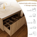 Wall Mounted Floating Bathroom Vanity With Sink And Drawers