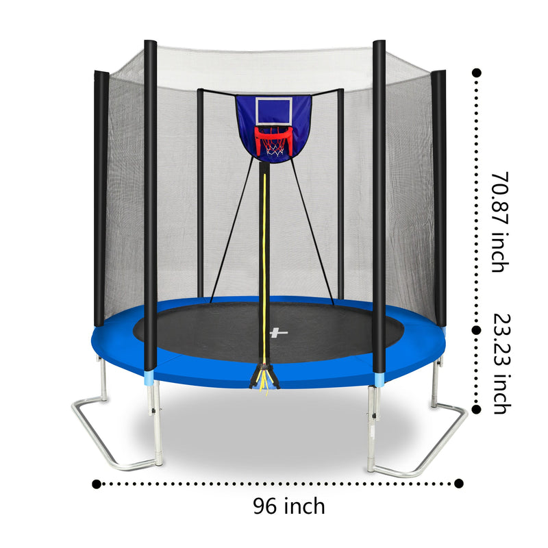 8FT Trampoline with Basketball Board and Inflator, photo 7 of 7