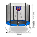 8FT Trampoline with Basketball Board and Inflator