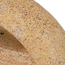 Cement Round Water Fountain With Light And Pump - Beige / Yellow by Unique Piece Furniture