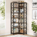 7 Tier Corner Bookshelf, Storage Unit For Living Room by HouseOfZazla