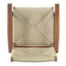 5-Piece Outdoor Dining Set: Teak Finish Round Acacia Wood Table & 4 Wicker Armchairs by HouseOfZazla