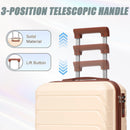 14'/20' 2-Piece Beige ABS Spinner Wheel Luggage Set