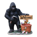Outdoor Garden Sculpture Chimpanzees Flower Pot Planter