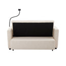 Convertible Sofa Bed Loveseat Sofa With Three USB Ports, Two Side Pockets, Two Cup Holders And 360° swivel Phone Holder For Living Room by HouseOfZazla