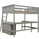 Loft Bed With Shelves With Desk by HouseOfZazla