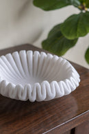 D9.5x2.5' Wavy Sand and Resin Bowl with Textured White Finish by HouseOfZazla