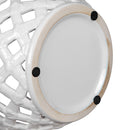 Ceramic Lidded Jar With Lattice Design - White by Unique Piece Furniture