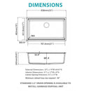 Quartz Composite Kitchen Sink With Undermount Design, Durable Single Bowl Workstation by HouseOfZazla