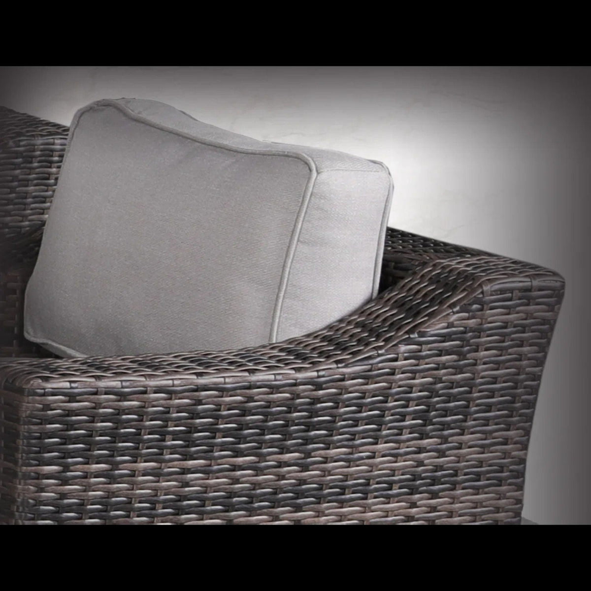 Outdoor Swivel Patio Chair With Cushions (Set of 2) - Brown, photo 3 of 5