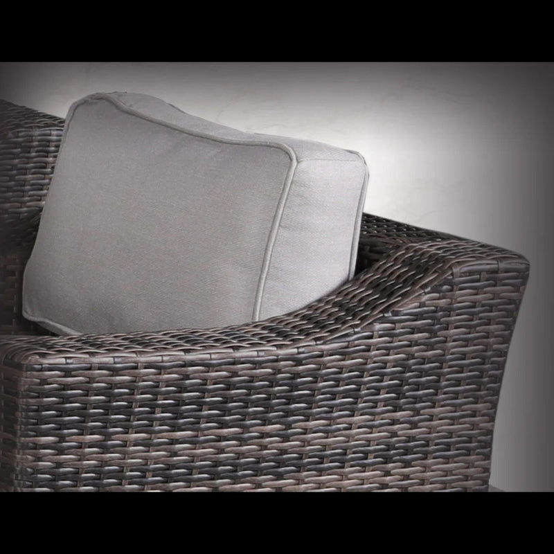 Outdoor Swivel Patio Chair With Cushions (Set of 2) - Brown, photo 3 of 5