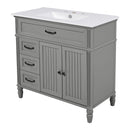 Bathroom Vanity With Sink, Freestanding Cabinet & Drawers by HouseOfZazla