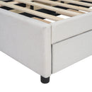 Upholstered Platform Bed With Brick Pattern Headboard And Twin Long Size Trundle by HouseOfZazla