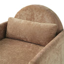 Coffee Pet Friendly Accent Chair with Hidden Pet Nook by HouseOfZazla