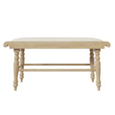 6-peice Dining Set with Turned Legs, Kitchen Table Set with Upholstered Dining Chairs and Bench,Retro Style, Natural