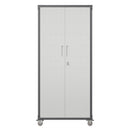 Metal Garage Storage Cabinet With Wheels Heavy Duty Tool Storage Cabinet - Brushed Nickel by HouseOfZazla