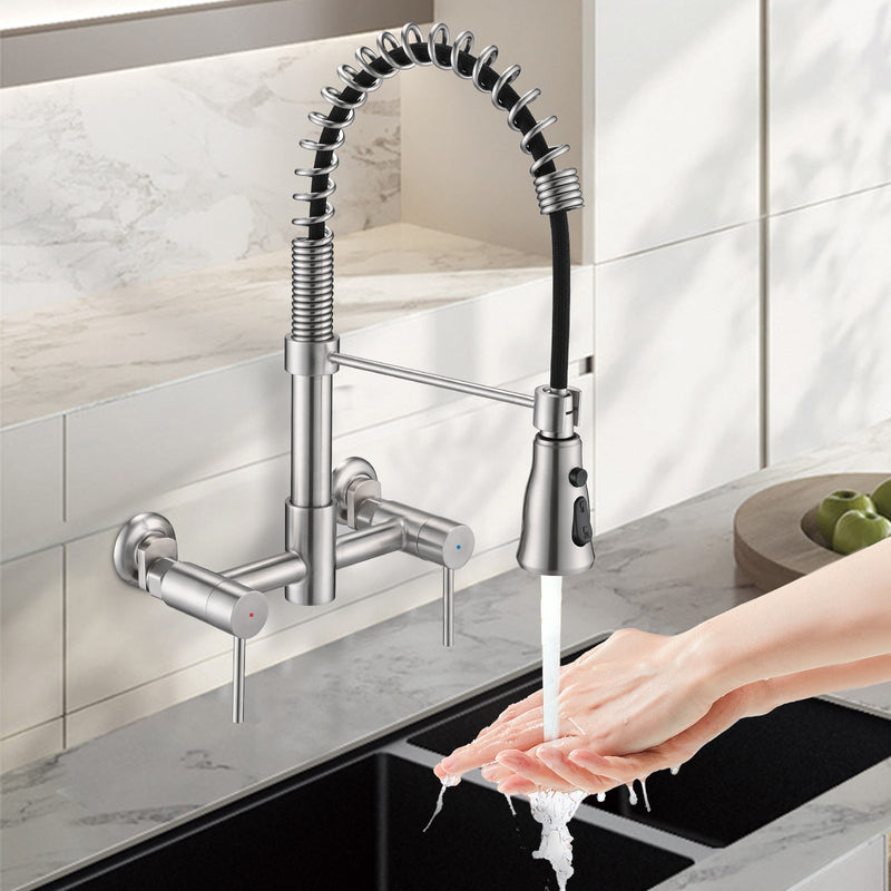 3 Functions Wall Mounted Bridge Kitchen Faucet