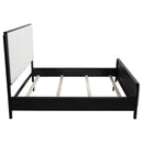 Brookmead 60-inch Upholstered California King Bed Black