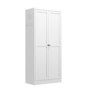 Metal Kitchen Pantry Cabinet With Adjustable Storage And 4 Heavy Duty Shelves - White by HouseOfZazla