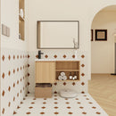 L-Shaped Wall Mounte Floating Bathroom Vanity With Integrated Sink by HouseOfZazla