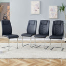 Modern Dining Chairs With Padded Seat, Metal Legs by Unique Piece Furniture