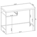 Rectangular Writing Desk, Compact Size For Home Office - Gray
