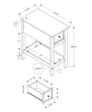 Accent End Table, 2 Tier, Narrow, Lamp, Storage Drawer, Charming Design by HouseOfZazla
