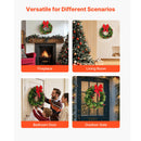 24-Inch Pre-Lit Artificial Christmas Wreath